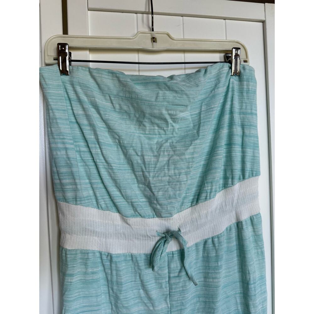Fashion Nova Womens Jumpsuit Sz 1X Aqua Blaire Tube‎ Strapless Space Dye NEW - Picture 7 of 12